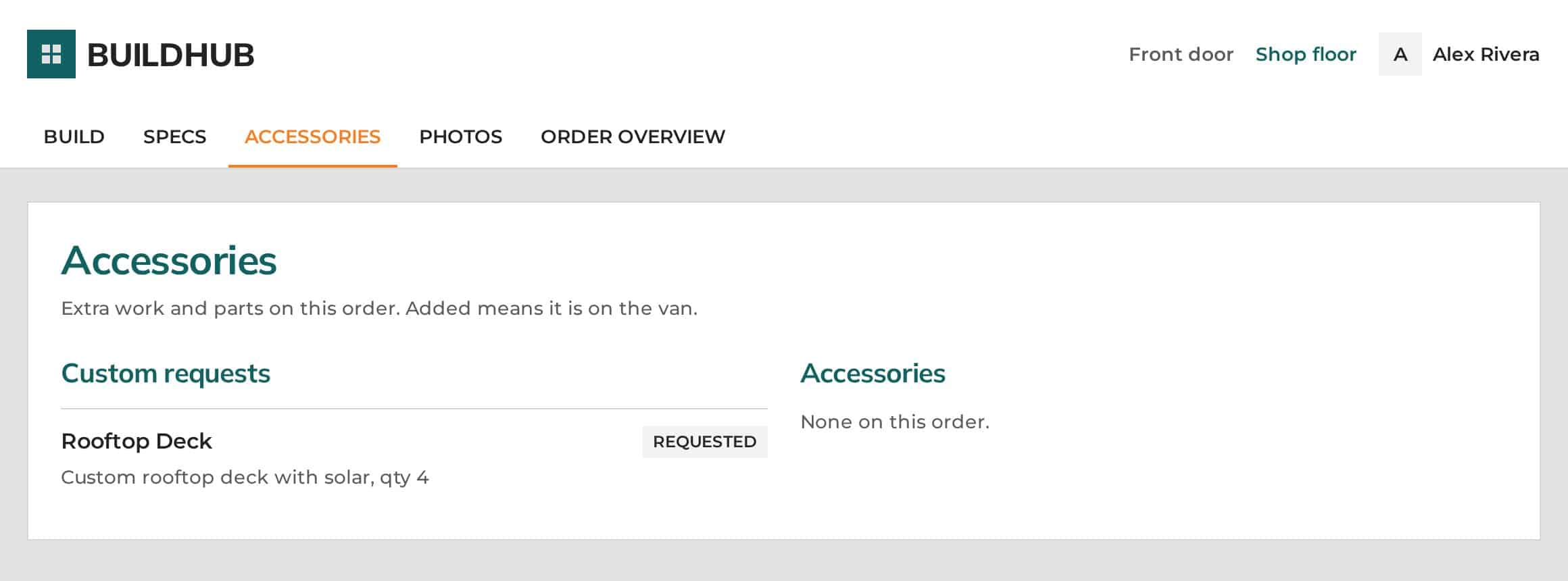 Custom requests & accessories